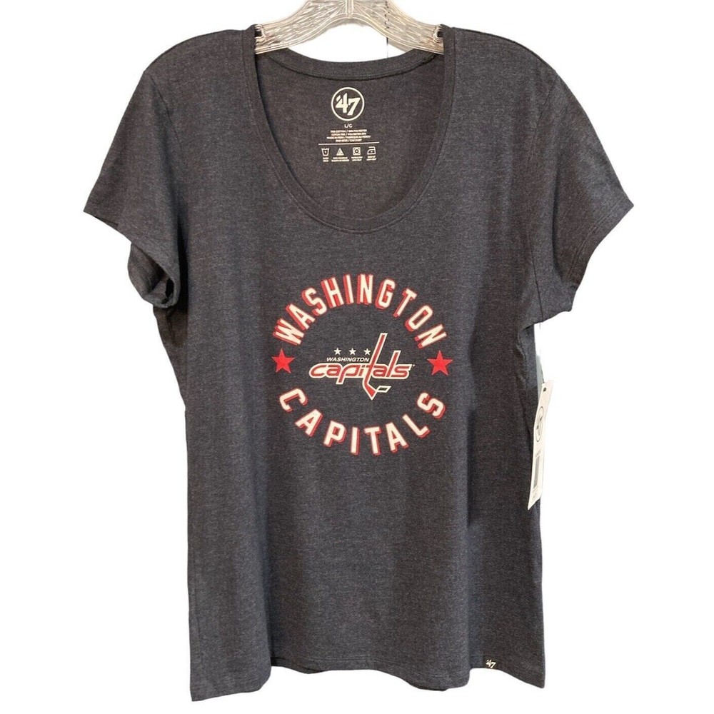Washington Capitals T-shirt 47Brand Official‎ NHL New with tags Women's Sz L